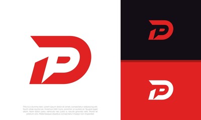 Initials P D logo design. Initial Letter Logo. Innovative high tech logo template.	
