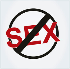 Forbidden sex sign. vector illustration