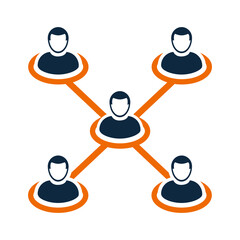 Connect, community, social system, user connections icon. Editable vector graphics.