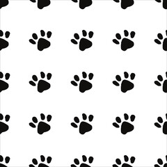 Fototapeta na wymiar vector seamless pattern dog paw prints for tissue wrapping paper