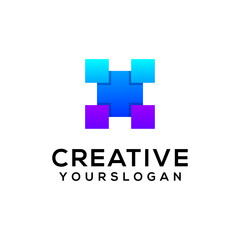 Obraz premium vector modern business logo gradient icon design