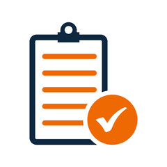 Test, check, order, report icon. Simple vector design.