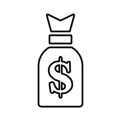 Bag, fund, wages, bank, deposit Editable vector graphics.