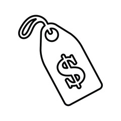 Bank, shop, money, discount, tag Editable vector graphics.