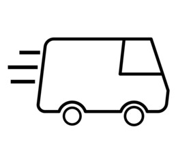 Delivery line car icon delivery sign vector delivery truck illustration