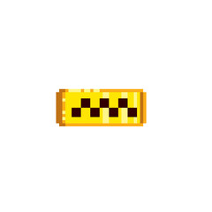 Taxi sign. Pixel art flat style. Icon for websites, logo, web design, mobile app, info grap