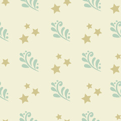 vector winter wonderland magical pattern cream seamless pattern background