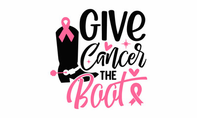 Vector Breast Cancer Awareness Calligraphy Poster Design,  Brush style for poster, banner, Breast cancer awareness concept, Illustration isolated on white background