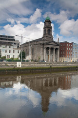 Fototapeta premium St Pauls Church Smithfield on the River Liffey Dublin Ireland