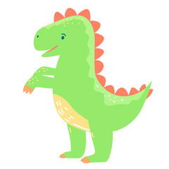 Cute cartoon dinosaur. Adorable illustration of dinosaur