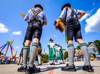 typical bavarian dance group