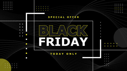 Sales promotion banner vector for black friday sale