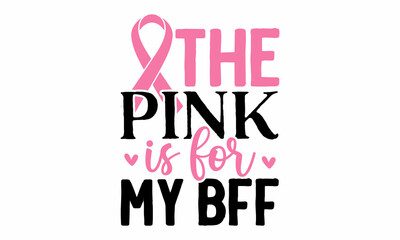 Vector Breast Cancer Awareness Calligraphy Poster Design,  Brush style for poster, banner, Breast cancer awareness concept, Illustration isolated on white background