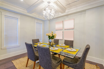 Modern dining room in luxury house.