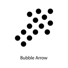 Bubble Arrow Trendy solid icon isolated on white and blank background for your design