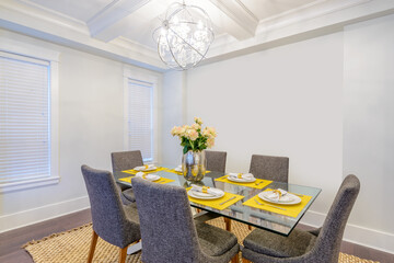 Modern dining room in luxury house.