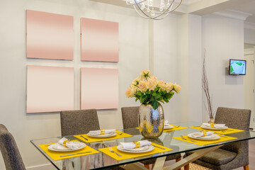 Modern dining room in luxury house.