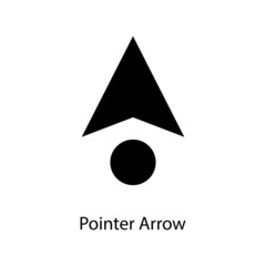 Pointer Arrow Trendy solid icon isolated on white and blank background for your design