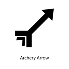 Archery Arrow Trendy solid icon isolated on white and blank background for your design