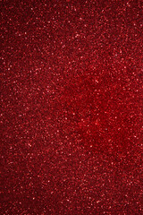 Red glitter texturep background.