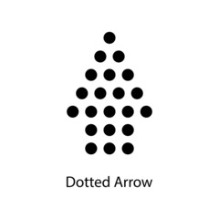 Dotted Arrow Trendy solid icon isolated on white and blank background for your design