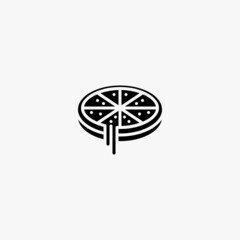 pizza icon. pizza vector icon on white background