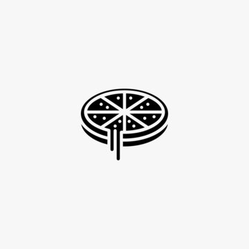 pizza icon. pizza vector icon on white background