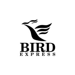 Bird Logo Design, Image, Express, Animal, Black, Vector