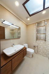Fototapeta na wymiar Modern private Bathroom and toilet interior
