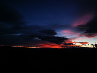 sunset in the mountains