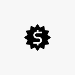 dollar icon. dollar vector icon on white background
