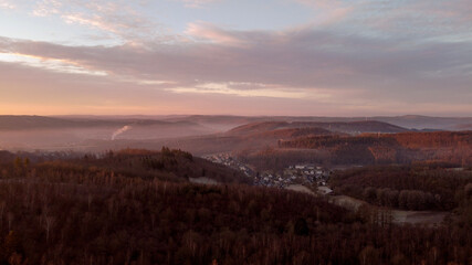 sunset in the mountains