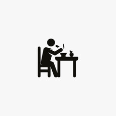 breakfast icon. breakfast vector icon on white background