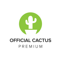 letter O cactus logo icon vector template