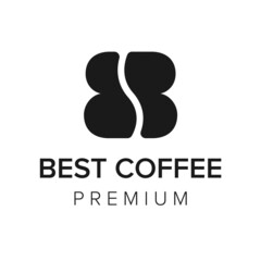 letter B coffee logo icon vector template