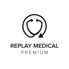 replay medical logo icon vector template