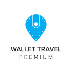 wallete travel logo icon vector template