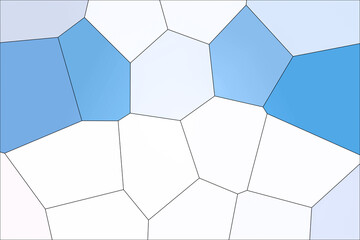 Mixed white and blue mosaic cover