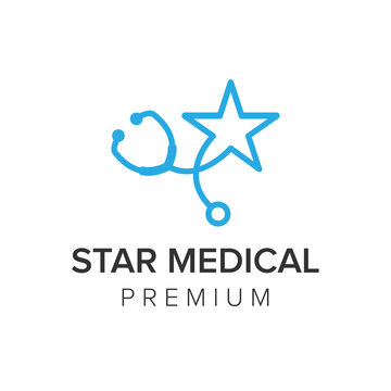 star medical logo icon vector template