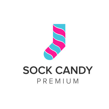 sock candy logo icon vector template