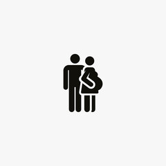family icon. family vector icon on white background