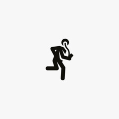 jogging icon. jogging vector icon on white background
