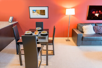 Modern dining room in luxury house.
