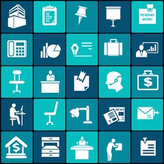 Vector illustration of various business, financial, office and web icons