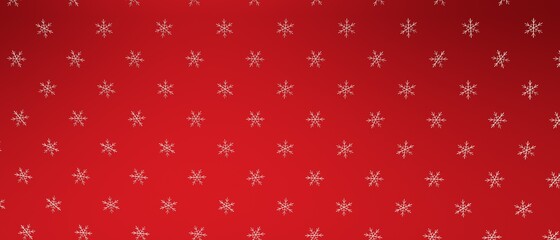 Christmas snowflake pattern - 3D render illustration - Minimal concept