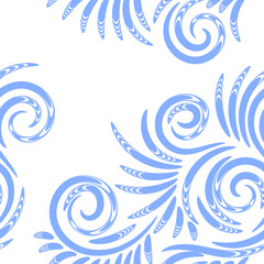 Vector seamless curves ornamental pattern