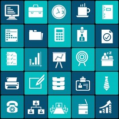 business icons, human resources, finance, logistics icon set