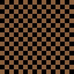 Brown and Black checkerboard pattern background. Check pattern designs for decorating wallpaper. Vector background.