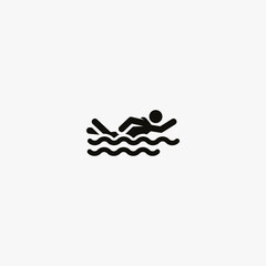 swimming icon. swimming vector icon on white background