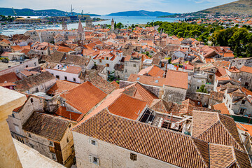 Harbor View from top ofChapel of St. John bell tower in Trogir